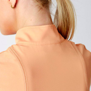 Haut de sport équestre pour femme, à manches longues, couleur unie, séchage rapide, en spandex, tricoté, extensible, coupe longue, avec fourrure - Product Image 5