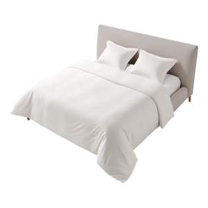 Queen <b>Size</b> 100% Cotton <b>Duvet</b> <b>Cover</b> Set 3-Piece Bedding Double Zipper Closure Soft Breathable <b>White</b> Home Linens-1 <b>Duvet</b> <b>Cover</b> - Product Image 1