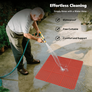 Tappetino Antifatica Rosso per Cucina 90x90x1.2cm, Spesso e Antiscivolo, Comfort Mirato per la Cucina - Product Image 6