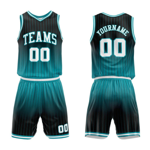 Ensemble d'uniformes de basket-ball professionnels, impression personnalisée du logo, du nom et du numéro, maillot et short en sublimation, 100% polyester - Product Image 4