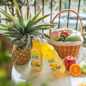 Muestra Gratuita de Bebida de Aloe Vera Real con Piña y Pulpa en Botella de 500 ml, Fabricante de Bebidas, Marca Privada, MOQ Bajo - Product Image 3