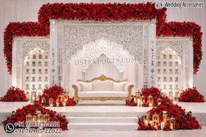 Mandap de Cristal con Acabado Real para Bodas del Sur de la India, Pilares Kalasham, Decoración de Mandap para Bodas Asiáticas en EE. UU. con Aspecto Brillante, Mandap Pushpa en EE. UU. - Product Image 5