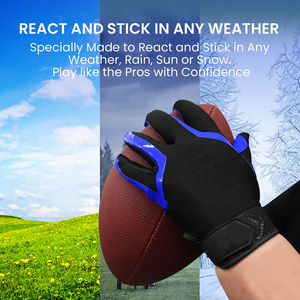Guantes de Receptor con Movimiento Activo de las Manos, Doble Costura, Puño Corto, Transpirables, Profesionales - Product Image 3