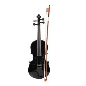 Nuovo custodia per violino acustico 1/2 con archetto nero e resina - Product Image 2