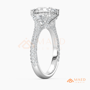 Bague en argent 925 à trois pierres rondes pour femme, style élégant de fiançailles, bijou étincelant, idée cadeau - Product Image 6