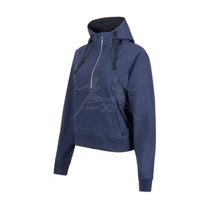 Sweat à capuche léger à demi-zip avec une construction respirante et une silhouette décontractée, sweat à capuche classique décontracté à demi-zip - Product Image 3