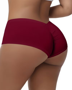 High Waist Breathable Quick Dry Eco-Friendly Skinny Drawstring Shorts Elastic Waistband Solid Color Casual Women's Athletic - Product Image 1