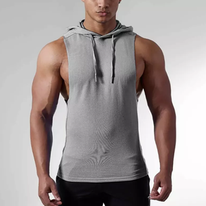Camisetas sin mangas baratas para hombre, corte raglán, estilo musculoso, para entrenamiento deportivo, de secado rápido, color y talla personalizables - Product Image 2