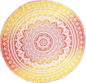 Tapiz Redondo para Colgar en la Pared, Estilo Hippie, Mandala, Bohemio, Indio, Mantel de 70 Pulgadas (178 cm), Rojo Fuego, Decoración Boho para el Hogar - Product Image 1