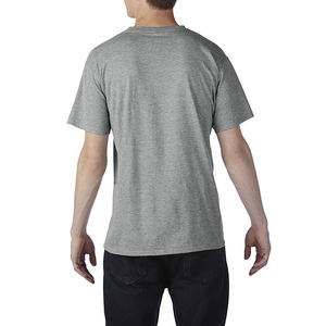 Camiseta de cuello en V para hombre, tela duradera, transpirable y versátil, perfecta para personalizar con tu marca, camiseta de manga corta con cuello redondo y corte ajustado para hombre. - Product Image 6