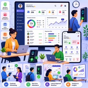 Plataforma SaaS Inteligente de Gestión de Recursos Humanos (HRMS), Control de Asistencia de Empleados, Integración de Biométricos, Automatización del Personal, Versión Internet para MAC - Product Image 2