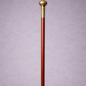 Bâtons de marche rustiques modernes en bois naturel écologique avec poignée en laiton poli, idéaux pour les cadeaux - Product Image 1