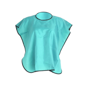 Cape de coiffure professionnelle turquoise en polyester, résistante à l'eau, pour salon de coiffure, coupe de cheveux, coloration, coiffage, réutilisable - Product Image 1