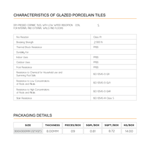 Colección Eclips, baldosas de porcelana esmaltada de 300x300 mm, baldosas modernas decorativas para pared y suelo, baja absorción de agua, duraderas. - Product Image 2