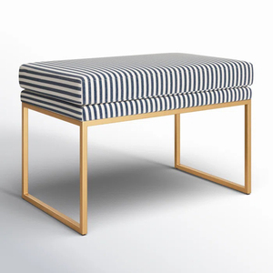 Banc moderne attrayant en métal et cuir pour l'extérieur, le bureau, le restaurant, la décoration de la maison - Prix raisonnables, banc ottoman - Product Image 2
