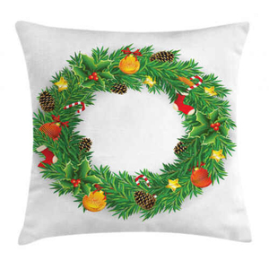 Housse de coussin en coton uni, douce et confortable, avec imprimé animalier de dessin animé, couleur blanche, personnalisable, prix de gros - Product Image 1