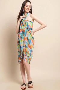 Custom Hawaiian Pareo Printed Polynesia <b>Chiffon</b> Sarong Tropical Beach Cover Up OEM Fabric Manufacturer Wholesale Supplier - Product Image 2