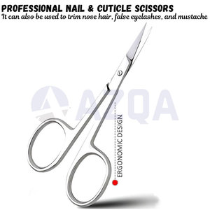 Ciseaux à cuticules professionnels en acier inoxydable pour la coupe des cuticules, la manucure, la pédicure et les soins de beauté - Product Image 3