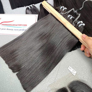 Proveedor de cabello virgen, cabello liso natural en trama, paquete de cabello virgen de doble capa, cabello humano vietnamita de color. - Product Image 5