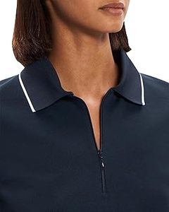 T-shirts pour femmes avec demi-fermeture éclair sur le devant, séchage rapide, respirants, en jersey tricoté imprimé, décontractés, esthétiques, pour le tennis et le sport - Product Image 2