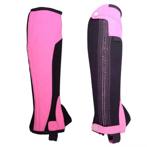 Unisex Suede Leather Horse Riding <b>Chaps</b> Heavy Duty Equestrian <b>Half</b> Gaiters Adjustable Outdoor Horseback Riding Protection - Product Image 1