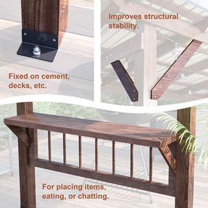 Pergola in Legno 13 x 6,5 con Tetto in Metallo, Gazebo, Banconi Bar e Tettoia - Categoria Prodotti Pergole - Product Image 6