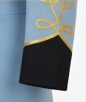Manteau de style double boutonnage bleu clair, reproduction vintage d'un uniforme militaire, pour l'extérieur - Product Image 6
