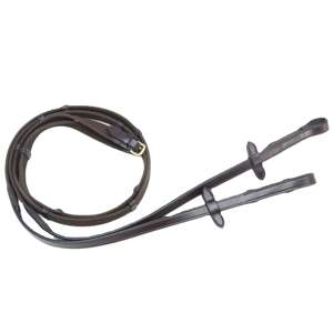 Rênes de cheval en cuir de qualité supérieure, poignée en caoutchouc, boucles en acier inoxydable, rênes d'équitation durables, logo FAB International en relief - Product Image 4
