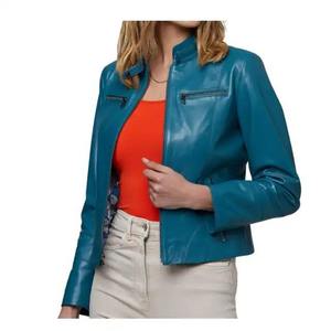 Top Latest Design Women <b>Leather</b> <b>Jackets</b> Hot Sale Custom Made Logo Style Color High Quality Luxury Women <b>Genuine</b> <b>Leather</b> <b>Jacket</b> - Product Image 5