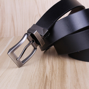 Cinturón Casual y Formal de Cuero Vacuno para Hombre, Transpirable, en Negro y Marrón, de Alta Calidad, con Hebilla de Aleación - Product Image 5