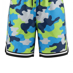 Men's Camouflage Print Quick Dry <b>Polyester</b> <b>Shorts</b> With Drawstring Waist And Side Stripes Casual Sport <b>Shorts</b> - Product Image 6