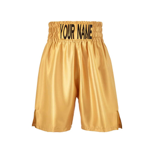 Shorts de boxe bleus avec bandes noires à la taille, coupe régulière, séchage rapide, taille adulte homme - Product Image 4