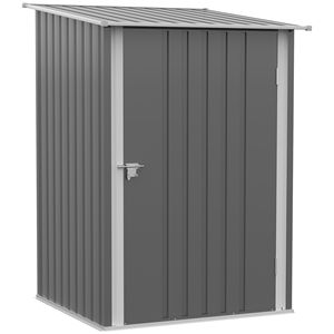 Casetta da Giardino 3.3x3.4 ft in Acciaio Zincato Grigio con Porta Lucchettabile, Facile Montaggio, Telaio in Lega di Alluminio e Plastica - Product Image 1