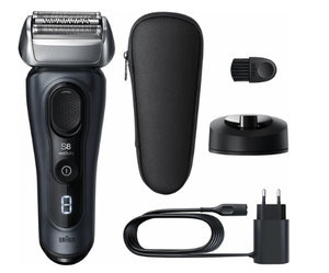Tondeuse à barbe électrique à double lame, batterie 1200 mAh, rechargeable par USB, pour hommes, garantie 2 ans, 5 W, 60 minutes d'autonomie, en plastique - Product Image 1