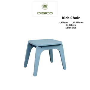 Chaise pour enfants DISICO Crème Blanc 450x320x350mm Design carré minimaliste Chaise en bois durable pour enfants - Product Image 2