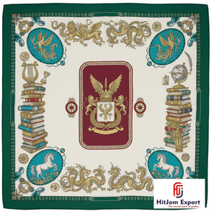 Collection en Gros de Foulards Carrés Imprimés Personnalisés Tendance, Écharpes de Tête, Hijabs et Châles Doux au Toucher Soie - Product Image 5