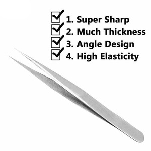 Pince à épiler en acier inoxydable pour sourcils, peigne pour extensions de cils, outils de maquillage pour sourcils, marron, pour la beauté - Product Image 4