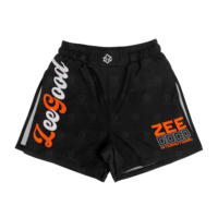 Shorts de combat BJJ MMA 2-en-1 avec impression personnalisée par sublimation, doublure de compression intégrée, grappling, Jiu-Jitsu brésilien, shorts No-Gi