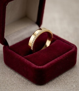 Anillo de Oro de 10K con Diamantes Cultivados en Laboratorio, Anillo de Compromiso con Pavé Lateral, Anillo de Boda Moderno y Minimalista, Joyería Fina, Fabricante Personalizado - Product Image 2