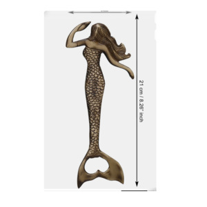Abridor de Botellas de Lujo Ecológico de Madera y Latón con Diseño de Sirena, Accesorio de Bar Reutilizable para Cerveza, Refrescos y Vino - Product Image 5