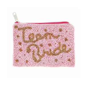 En gros, Porte-monnaie perlé pour le jour du match, Pochette zippée en perles de rocaille noires, Porte-clés, Portefeuille, Étui à monnaie pour équipe sportive, Porte-cartes, Perles de verre - Product Image 6