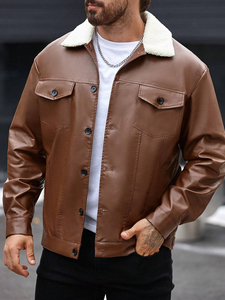 Veste en cuir imperméable réversible à capuche pour homme du Pakistan avec logo sur le devant, design personnalisable, prix abordable - Product Image 3