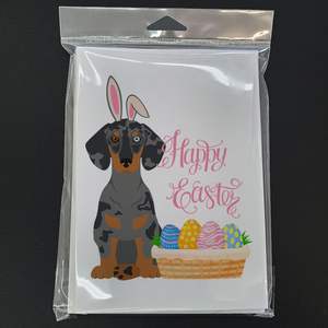 Whimsical A7 tamaño 5x7 negro Dapple Dachshund Pascua tarjetas de felicitación Paquete de 8 tarjetas de nota en blanco con sobres - Product Image 3