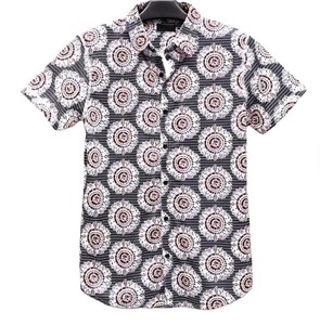 เสื้อเชิ้ตลำลองแขนสั้นพิมพ์ลายดอกไม้สำหรับเด็กผู้ชาย ปกคอปก ผ้าทอทรงปกติ - Product Image 3