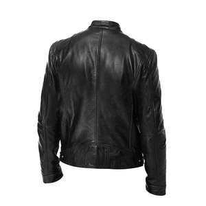 Premium <b>Men</b> <b>Leather</b> <b>Jacket</b> Fashion Casual Outerwear Genuine <b>Leather</b> Durable Windproof And Comfortable Design - Product Image 2