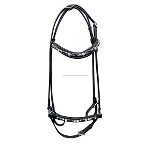 Brida islandesa de charol negro duradero para montar a caballo Brida de doma cómoda Diseño ligero Rub International - Product Image 1