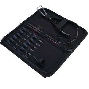 Kit de herramientas para extensiones de cabello negro con abridor de microperlas, alicates, gancho de bucle, enhebrador y agujas para coser extensiones de cabello - Product Image 1