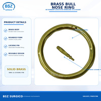Anneau de nez pour bétail BSZ SURGICO, de haute qualité, durable, réutilisable, en acier inoxydable, ajustable, confortable, pour utilisation en chirurgie animale