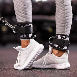 Correas de tobillo de neopreno de alta calidad y color personalizado para levantamiento de pesas y entrenamiento, talla grande, ajustables, transpirables y con soporte. - Product Image 5