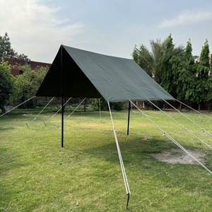 Petite tente murale en toile 300g, 4 saisons, imperméable, en toile de coton, avec auvent simple, structure métallique, design safari pour événements - Product Image 6